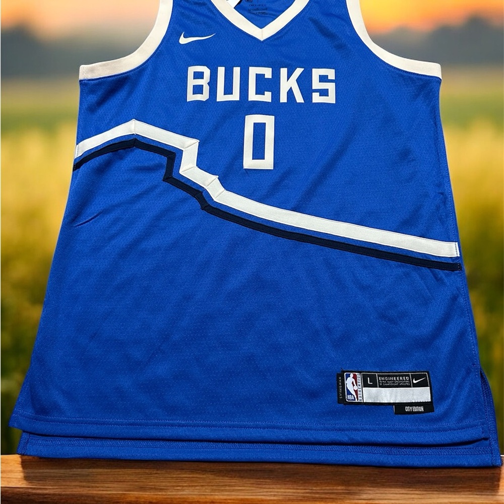 Nike Bucks Blue Basketball Jersey